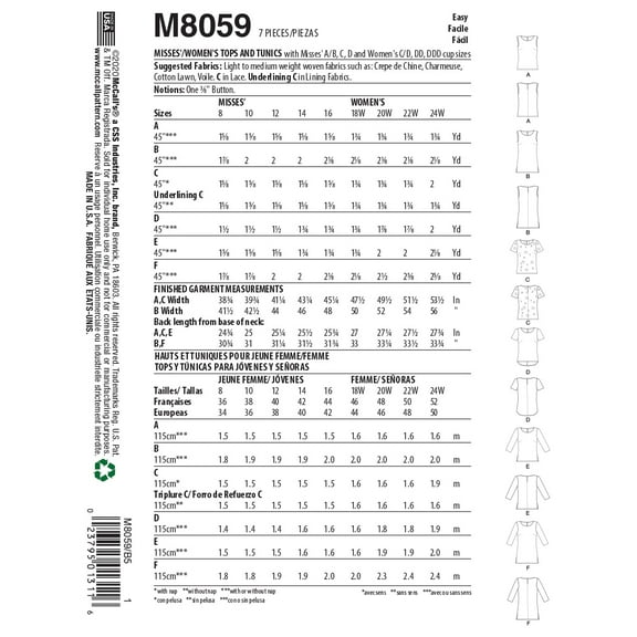 RubyMcCalls - Misses/Plus Size Top/Vest-18W-20W-22W-24W