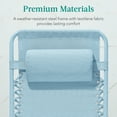 thumbnail image 6 of Best Choice Products Monochromatic Zero Gravity Chair, Folding Patio Recliner w/Side Tray, Headrest - Sky, 6 of 8