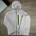 thumbnail image 4 of QQAMB 2 Piece Tracksuit Outfits for Men Fashion Colorblock Zipper Hoodie Jacket Matching Jogging Hiking Sweatsuit, 4 of 5