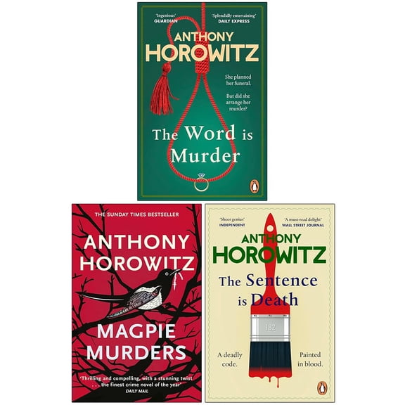 Pre-Owned Anthony Horowitz Collection 3 Books Set (The Word Is Murder, Magpie Murders, The Sentence is Death)