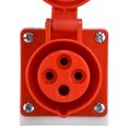 thumbnail image 1 of Red Industrial Outlet PC Brass IP44 Waterproof Socket Plug for Electric Power, Industry, Shipyard, 1 of 7