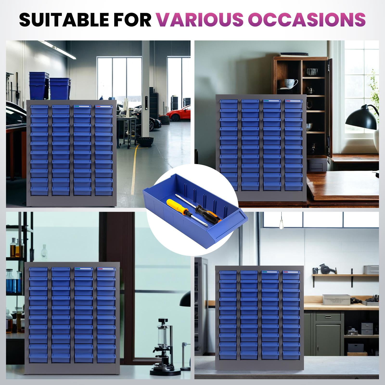 Knpot 2*1*1FT Heavy Organizer Part Cabinet, Bolt and Nut Tool Storage Cabinet with Labels, 40 drawers parts cabinet bolt for Garage Store Workshop