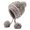 Grey, variant on Daznico Lined Knitted Ear Flap Beanie with Hanging Pom Poms Thermal Windproof Winter Hat Ear Protection Accessories for Ladies Outdoor Activities in Cold Weather