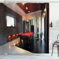 thumbnail image 1 of Ambesonne Modern Shower Curtain, Pool Game Snooker Table, 69"Wx75"L, Red Brown White, 1 of 3