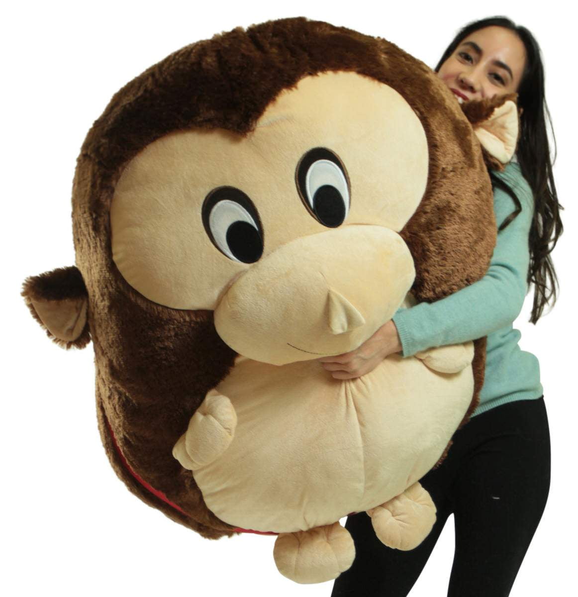 Big Plush Monkey Smush Ball, Jumbo Size 3 Feet Tall, 30 Inch Wide, Weighs 10 Pounds - Walmart