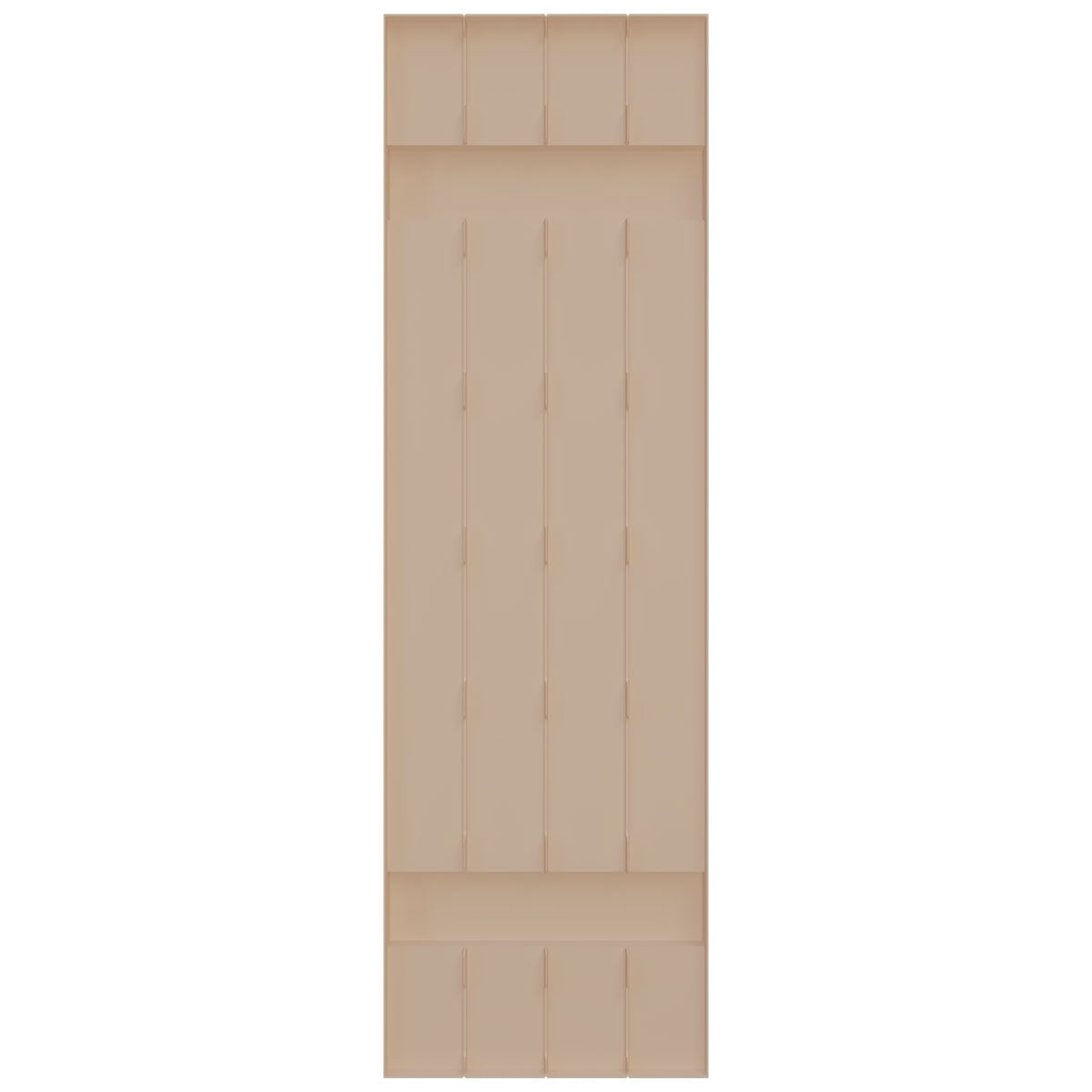 14"W x 51"H Mid-America Vinyl, Standard Size Four Board Joined Shutters, w/Installation Shutter-Lok's & Matching Screws, 023 - Wicker