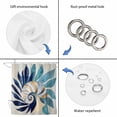 thumbnail image 3 of Navy Blue Teal Coastal Shower Curtain Set - Standard 72" x 72" Washable Bathtub Curtain with 12 Hooks, Abstract Art Nautical Ocean Conch Waterproof Fabric Stall Shower Curtains for Bathroom Décor, 3 of 6