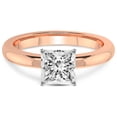 thumbnail image 4 of IGI Certified 2 Carat Princess Shape Lab Grown Diamond Engagement Ring | 14K Rose Gold |Quinn Solitaire Diamond Ring | FG-VS Quality Friendly Diamonds, 4 of 6