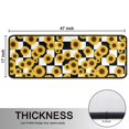 thumbnail image 5 of Sunflower and Checkerboard Black Anti Fatigue Kitchen Rugs Set Of 2, Non Slip Washable Decorative Floor Mats for Sink Laundry and Home Use, 17"x47", 5 of 5