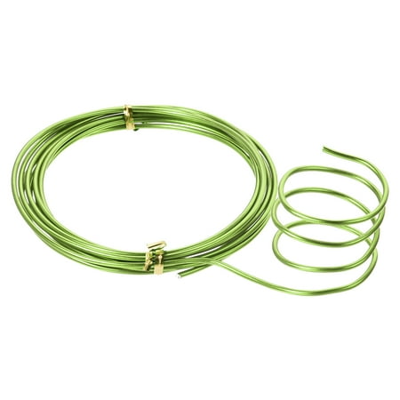 Aluminum Wire 9.5 Ft 2.5mm Dia. Flexible Metal Wire Light Green for DIY Arts Craft