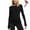 Black, variant on BXJX Long Sleeve Shirts for Women- Casual Solid Warm Round Neck Thermal Undershirts for Women Black Size 2XL