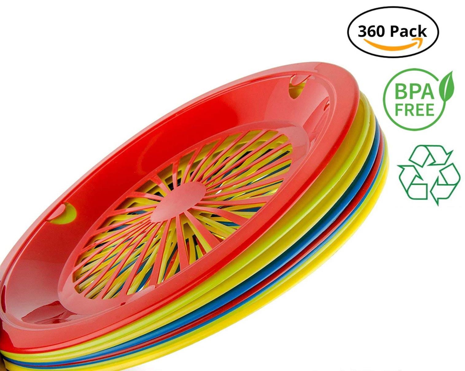 Party Joy Reusable Plastic Plate Holder Durable Plastic Support 10