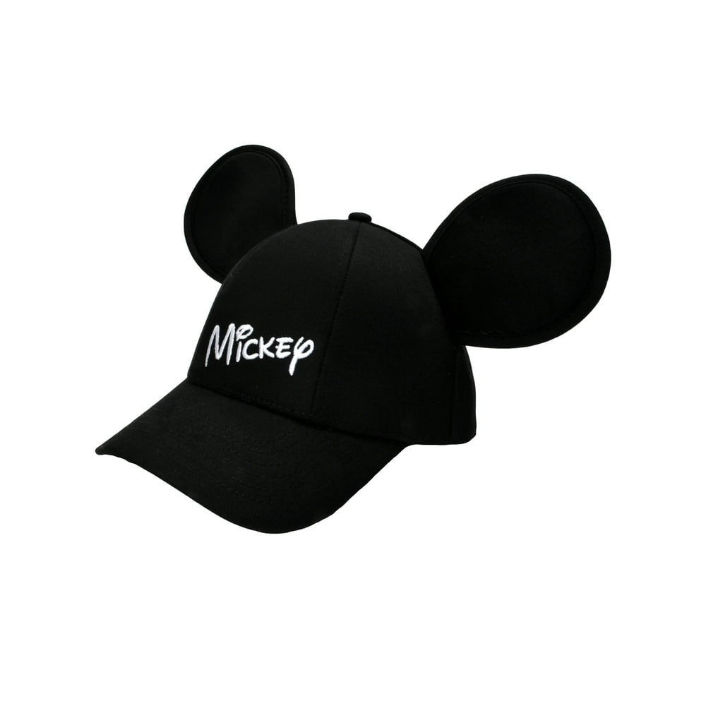 Disney Adult Mickey Mouse Hat Baseball Cap with Ears Black