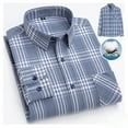 thumbnail image 6 of FJUCHAI Plaid Shirts for Men's Button Down Shirts Regular-Fit Long-Sleeve Casual Slim-Fit Shirt Cotton Shirt, 6 of 8