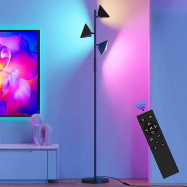 RGBCW Floor Lamp 36W Stepless Dimmable LED Tall Standing Lamp Rotatable Light Tree Floor Lamp for Living Room, Bedroom, Home, Office