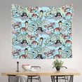 thumbnail image 2 of Pofeuu Cartoon Pirate Print Wall Tapestry Decoration Wall Hanging Tapestry 60 x 51 Inch, 2 of 6