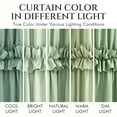 thumbnail image 6 of Seasonwood Ruffle Shower Curtain,Green Tiered Fabric Bathroom Curtain for Farmhouse Decor,72 x 72 Inch, 6 of 8