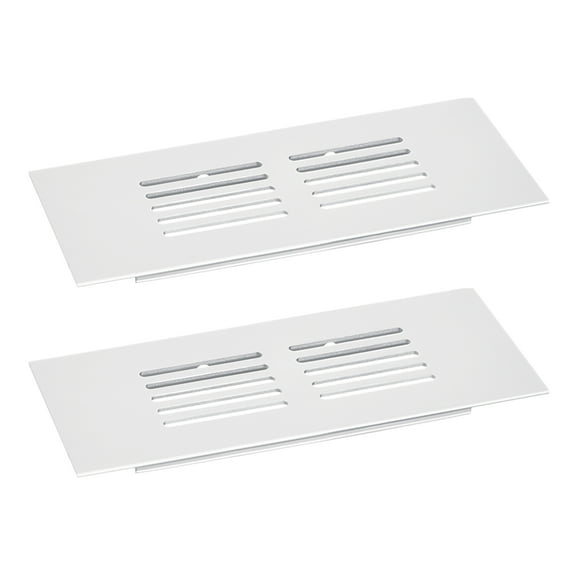 Unique Bargains Air Vents Cover, 2Pcs 100 x 50mm Aluminum Alloy Mesh Air Return Vent Cover, Louvered Ventilation Grille (Silver)