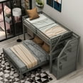 thumbnail image 4 of Twin over Full Loft Bed with Staircase,Gray, 4 of 13