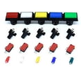 thumbnail image 2 of Arcade Square Rectangle Buttons LED Push Illumilated with Microswitch, 2 of 6