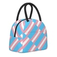 thumbnail image 2 of Lunch Tote Bag Transgender Flag Trendy Lightweight Reusable Stylish Bento Box for Adult Black, 2 of 7