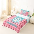 thumbnail image 5 of Erosebridal Blue Baseball Cream Twin Sheet Sets,Sport Gaming Kids Bedding For Girls 3-Piece, 5 of 6