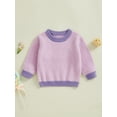 thumbnail image 4 of Baby Toddler Boys Girl Knit Sweaters 3 6 9 12 18 24 Months 2T 3T 4T 5T Long Sleeve Round Neck Bunny Embroidery Pullover Toddler Winter Tops, 4 of 9