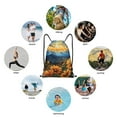 thumbnail image 6 of Wukai Sunset Sky Sunflower Drawstring Backpack Bag Sport Gym Sackpack Large Size String Backpack Cinch for Women Men-Medium, 6 of 6