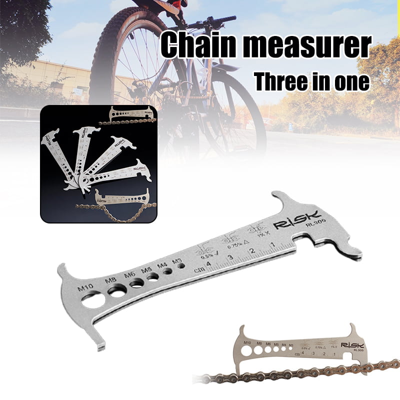 Bike Chain Wear Indicator Bicycle Chain Checker Bike Chain Measuring Ruler for Checking Chain of Mountain Bike Folding Bicycle Road Bike
