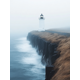 thumbnail image 1 of Qisvanset Framed Canvas Wall Art 12x16 Inch Peace Be Still Lighthouse Faith Bible Verse Art, 1 of 5