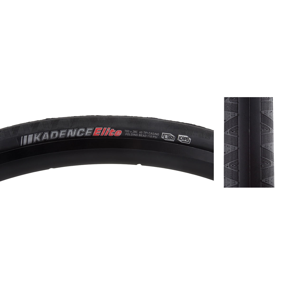 Kenda Tires Kadence Elite Folding Bicycle Tire (Black/Black 700x28