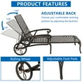 thumbnail image 4 of Spaco Chaise Lounge Chair Outdoor, Pool Lounge Chairs, Backrest Adjustable Courtyard Cast Aluminum Lying Bed, for Patio Garden Outdoor Beach, Bronze, 4 of 12