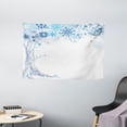 thumbnail image 1 of Winter Tapestry, Hand Drawn Abstract Tree with Snowflakes for Leaves Soft Colored Image Seasonal, Wall Hanging for Bedroom Living Room Dorm Decor, 60W X 40L Inches, Blue Grey White, by Ambesonne, 1 of 2