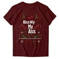 Jinhomg 2024 Christmas Shirt for Women Funny Cute Letter Print Holiday