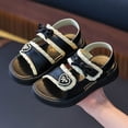 thumbnail image 2 of Xfvqtps Kids Girls Beach Sandals Bow Open Toe PVC Soft Sole Flats Hook and Loop Summer Shoes, 2 of 7