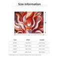 thumbnail image 5 of Goofa Red Sun Flame Fox Pattern Fleece Throw Blanket for Couch, Soft Checkered Flannel Blanket for Sofa, Warm Cozy Decorative Blanket Fall Decor Gift-50"x40", 5 of 6