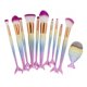 thumbnail image 2 of Juego de brochas de maquillaje, 11 uds, brochas de maquillaje, brochas cosméticas, sombra de ojos, delineador de ojos, brochas para rubor, juego de brochas de maquillaje de sirena Ormromra 2035520-2, 2 of 9