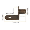 thumbnail image 2 of Uxcell Shelf Support Pegs L-Shaped Bracket Pegs Shelf Pin With Hole Copper Tone 6mm, 2 of 5