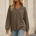 thumbnail image 6 of BUIGTTKLOP Oversized Sweatshirts for Women Casual V Neck Pullover Tops Long Sleeve Fall Fashion Tops, 6 of 8
