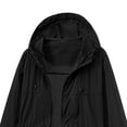thumbnail image 3 of Mens Softshell Lightweight Jacket Full Zip Hooded Athletic Jacket Unlined Quick-drying Coat for Cycling Outdoor Big and Tall Size S-4XL Black, 3 of 4