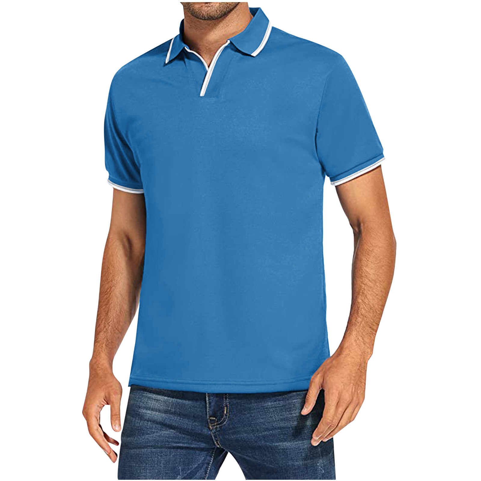 Polo Shirts for Men Casual Short Sleeve Golf Polos Classic Fit Athletic  Tshirt Neck Dress Shirt Tennis Tops