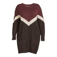 thumbnail image 4 of Terra & Sky Women's Plus Size Color Block Sweater Dress, 4 of 5