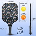 thumbnail image 3 of Pickleball Paddles Set,Pioneer Flower Floral Print Pattern Fiberglass Surface Pickleball Racket Set with 2 Indoor Outdoor Pickleball Balls and Pickleball Bag,Pickle-ball Equipment, 3 of 6