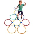 thumbnail image 1 of Hopscotch Ring Game with 10 Rings and 15 Connectors for Indoor Outdoor, Hopscotch Outdoor Game, Fun Playground Toy, 1 of 3