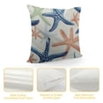 thumbnail image 4 of COMIO  Throw Pillow Covers Beach Ocean Coastal Green and Blue Starfish Decorative Pillow Cases Home Decor Standard Square Summer White Pillowcases, 4 of 5