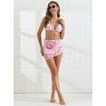 thumbnail image 5 of DARING DIVA Women's Halter Contrast Color Bikini Sets X-Small Dark Pink, 5 of 5