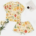 thumbnail image 4 of Various Fruits Pajamas Set Womens Loungewear Sleepwear 2 Piece PJ Sets, 4 of 7
