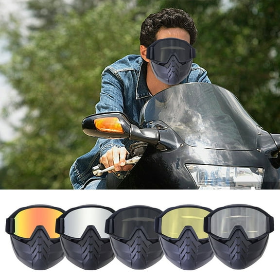 Nsxcdh Snow Mask with Goggles Winter Face Cover Set,Anti Fog Scratch Resistant Eye Protection,Removable Mask Warm Breathable,Adjustable Comfort for Ski Snowboard Outdoor Gear