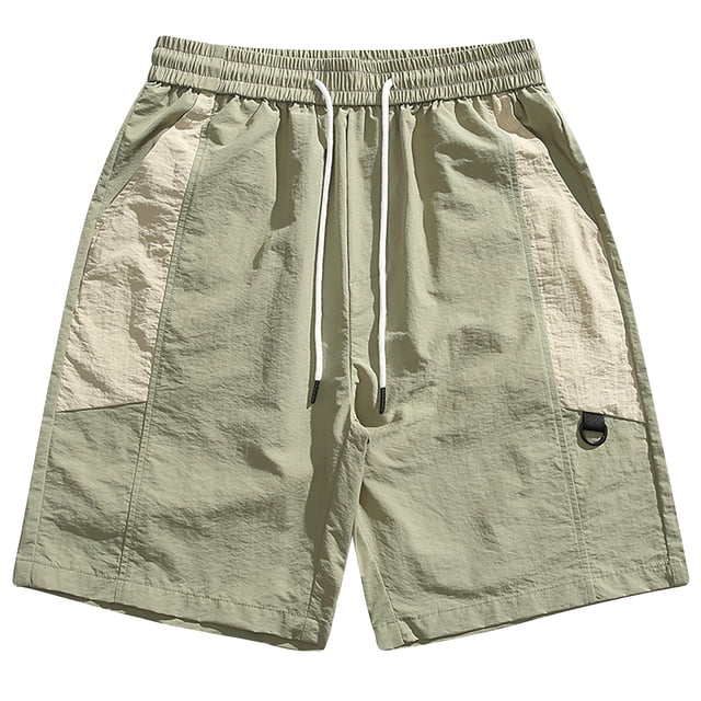 pstuiky Pantalones cortos cargo para hombre, Pantalones cortos deportivos casuales de color sólido con cintura elástica para hombre Pantalones cortos de golf