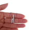 thumbnail image 2 of D Initial Necklace Alphabet Pendant Silver Jewelry for Womens Mother Gifts, 2 of 3